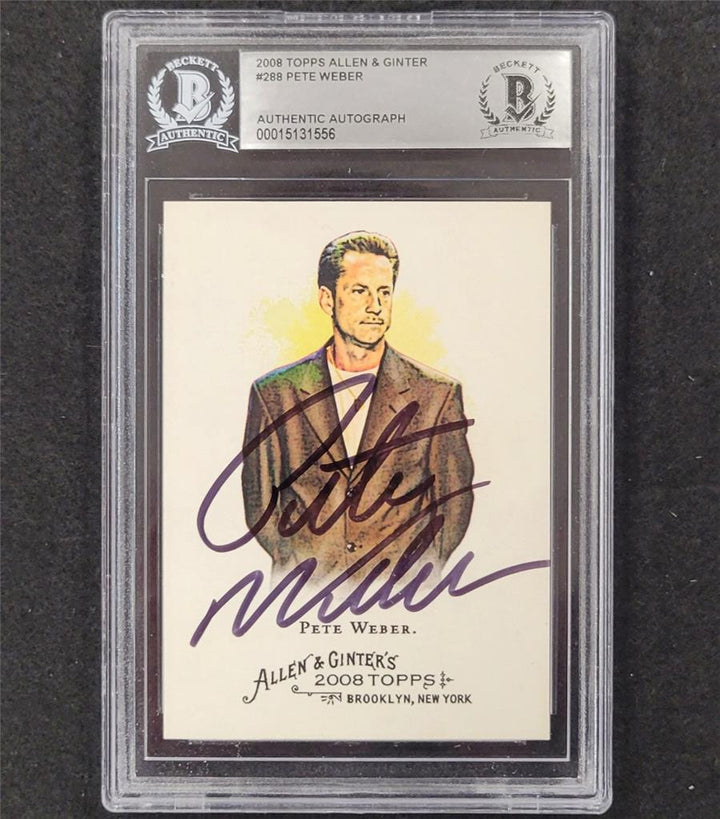Pete Weber signed 2008 Topps Allen & Ginter #288 card PBA Bowling auto (C) ~ BAS