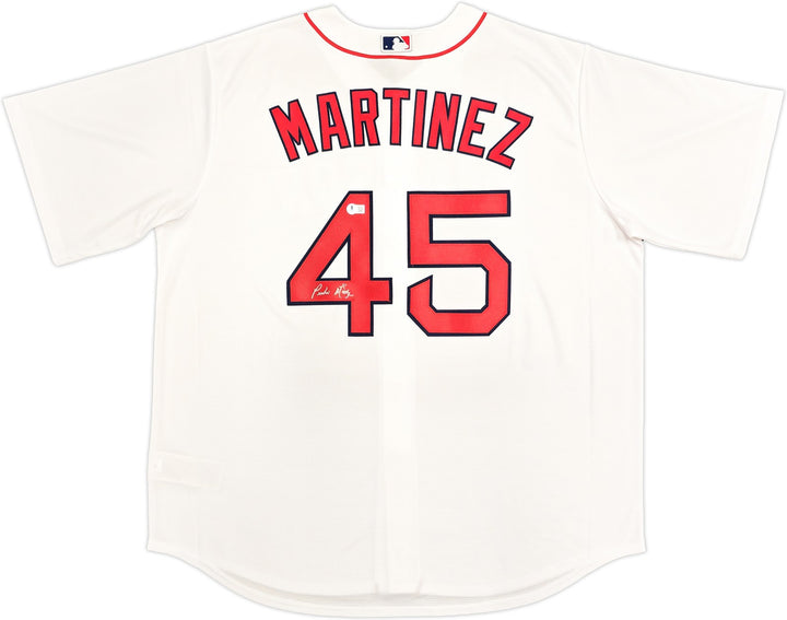 Boston Red Sox Pedro Martinez Auto Signed White Nike Jersey Size XXL Beckett Wit