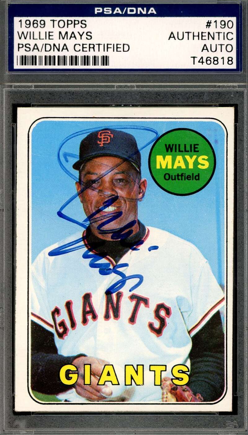 Willie Mays PSA DNA Signed 1969 Topps Autograph