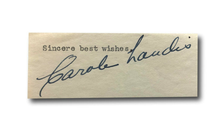 Carole Landis Hand Signed Page Cut JSA COA Autograph Actress Topper Returns