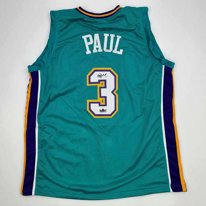 Facsimile Autographed Chris Paul New Orleans Teal Reprint Jersey Size Men's XL