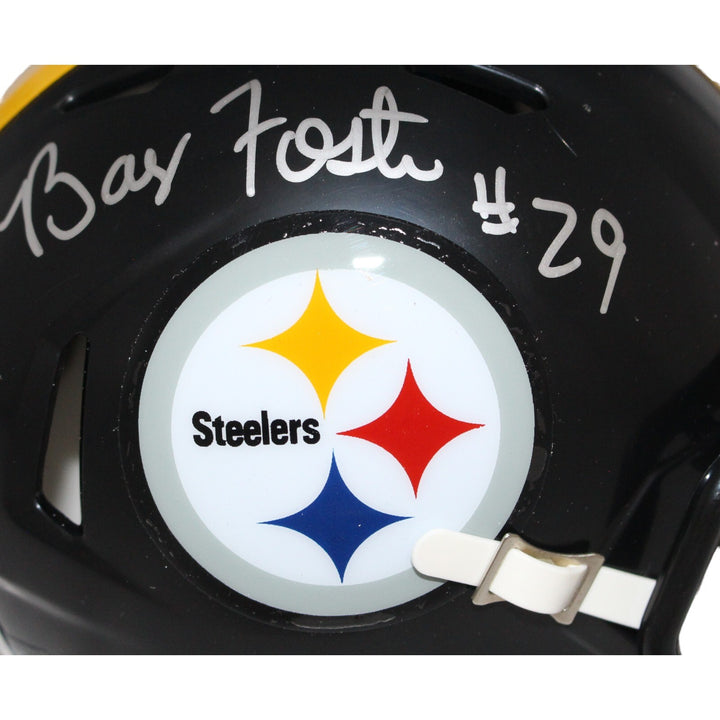 Barry Foster Signed Pittsburgh Steelers Speed Mini Helmet Beckett 42235