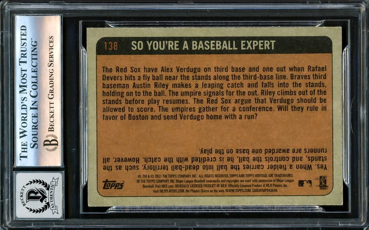 Fernando Tatis Jr. Signed 2021 Topps Heritage Card #138 San Diego Padres