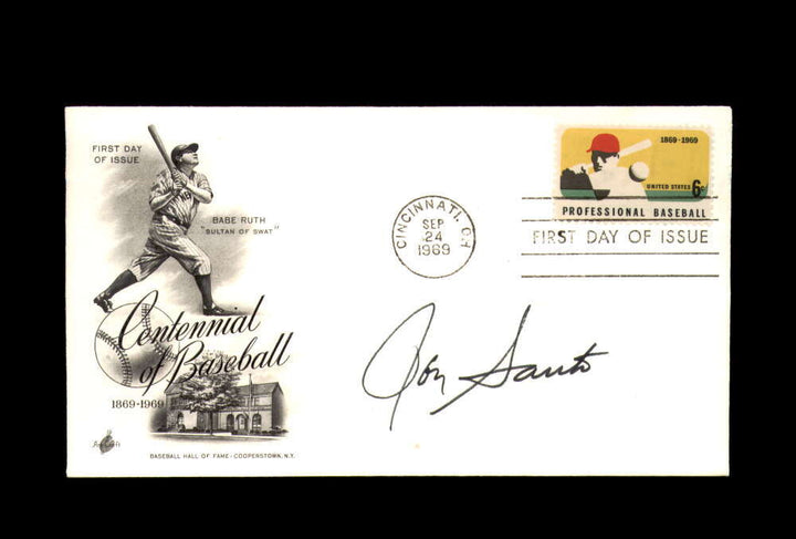 Ron Santo PSA DNA Signed 1969 Centennial First Day Cover Cache FDC Autograph