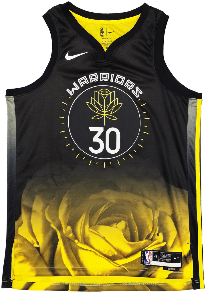 Warriors Stephen Curry Auto Black Nike Swingman Icon Edition Jersey Size 48 JSA