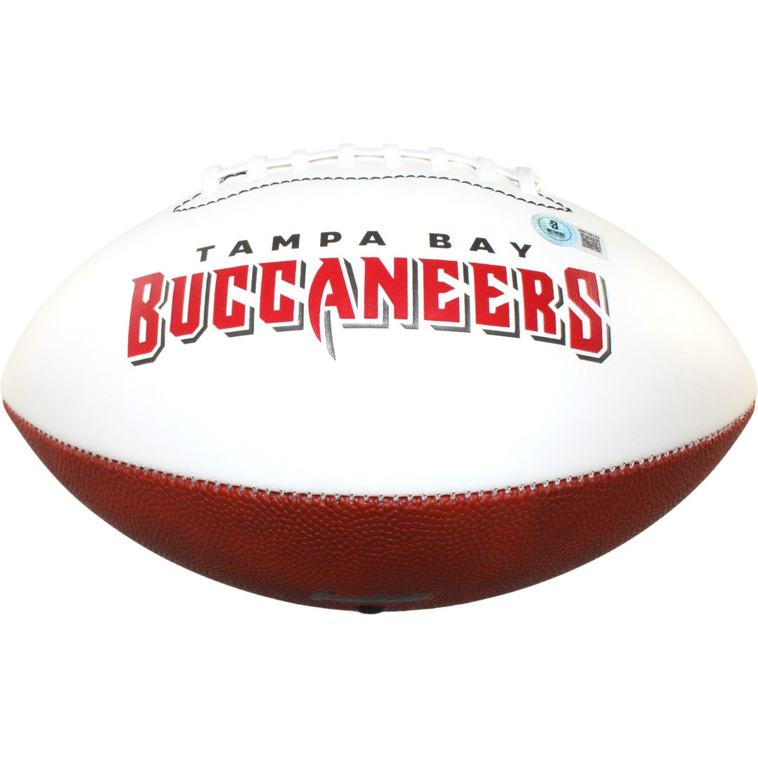 Mike Alstott Signed Tampa Bay Buccaneers Logo Football A Train Beckett 54296