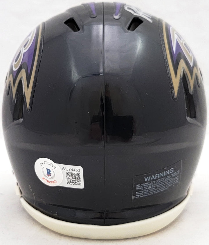 David Ojabo Autographed Signed Baltimore Ravens Black Speed Mini Helmet Beckett