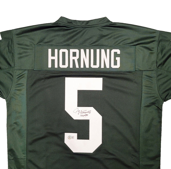 Green Bay Packers Paul Hornung Autographed Signed Green Jersey "HOF 86" Beckett