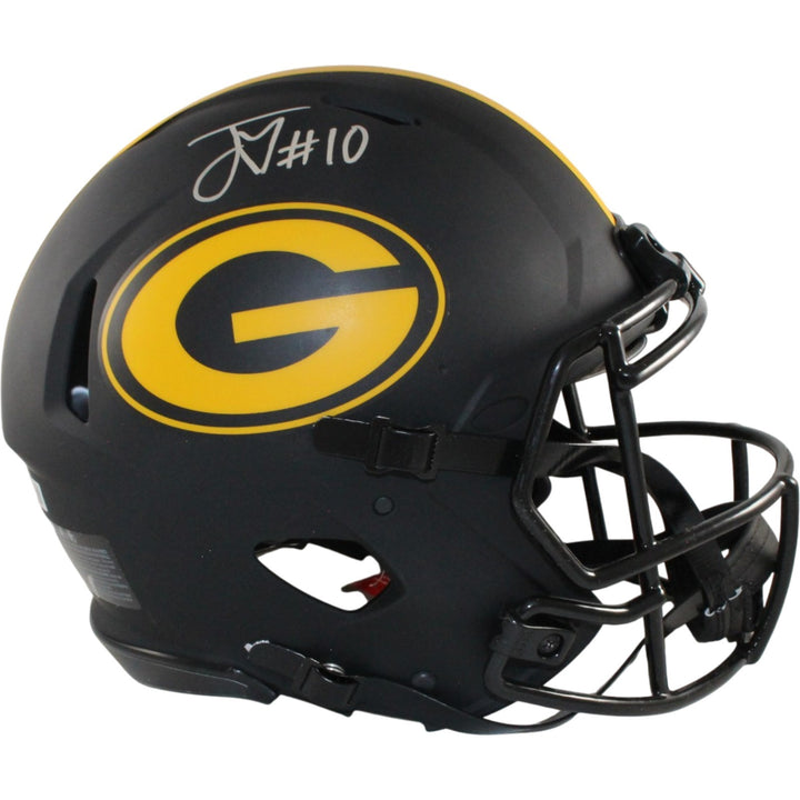 Jordan Love Autographed Green Bay Packers Pro Eclipse Helmet Beckett WIT 57144