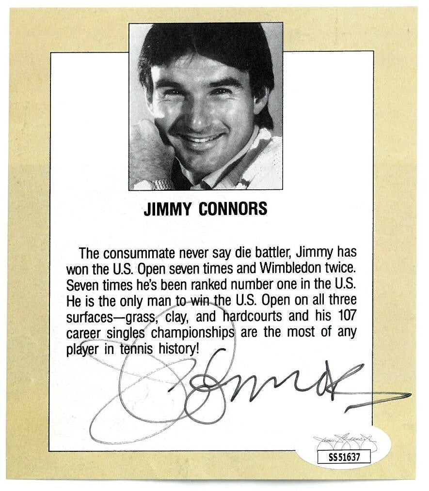 Jimmy Connors signed 4.25x5 Magazine Cut Page- JSA #SS51637 (Tennis Champion)