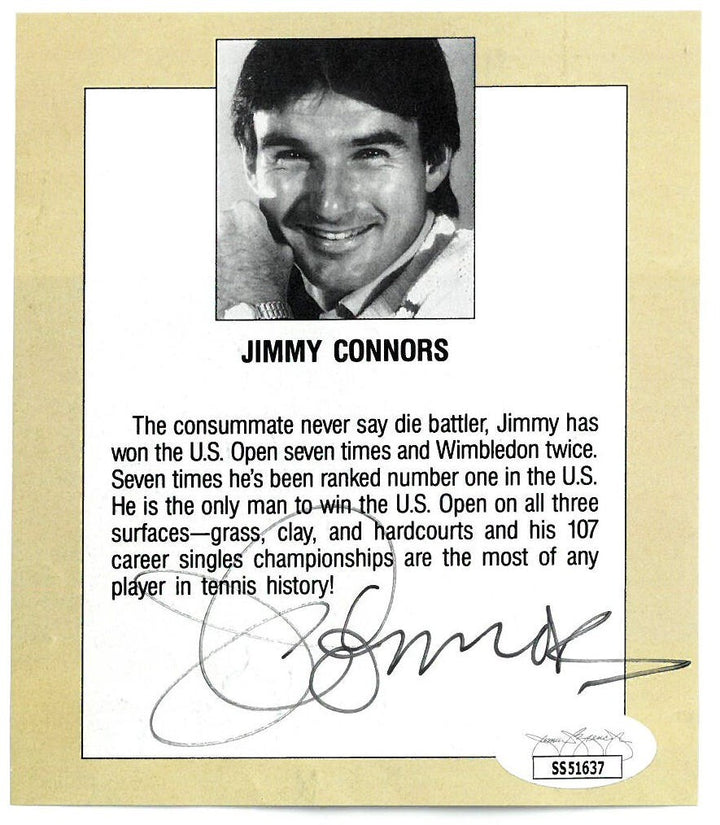 Jimmy Connors signed 4.25x5 Magazine Cut Page- JSA #SS51637 (Tennis Champion)