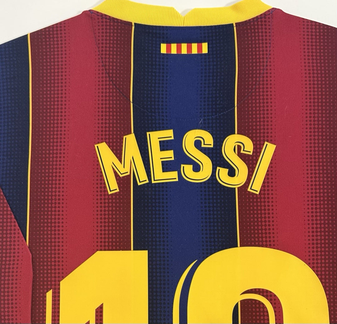 Lionel Messi Signed #10 FC Barcelona Framed Jersey Autograph La Liga Icons LOA