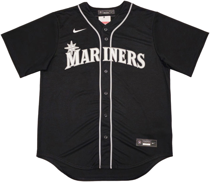 Mariners Ken Griffey Jr. Signed Black Nike Jersey Size L "HOF 16" Beckett Wit