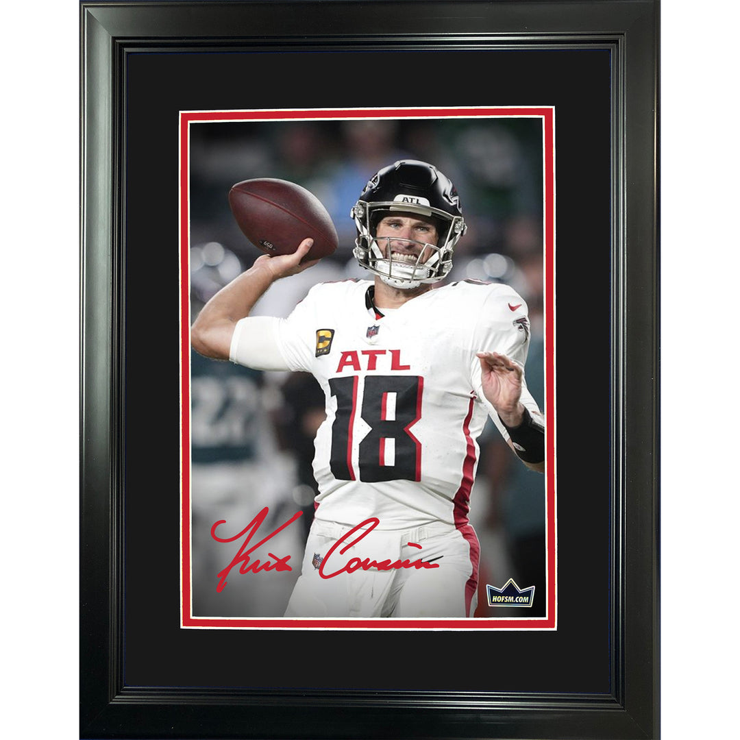 Framed Kirk Cousins Atlanta Falcons Facsimile Signature Auto 11"x14" Photo