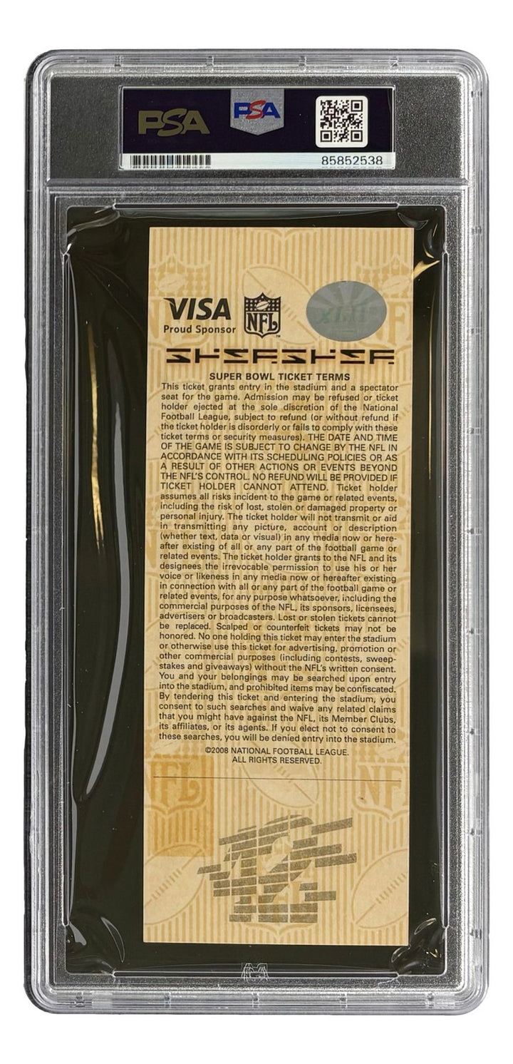 Eli Manning New York Giants Signed Super Bowl XLII Ticket PSA/DNA