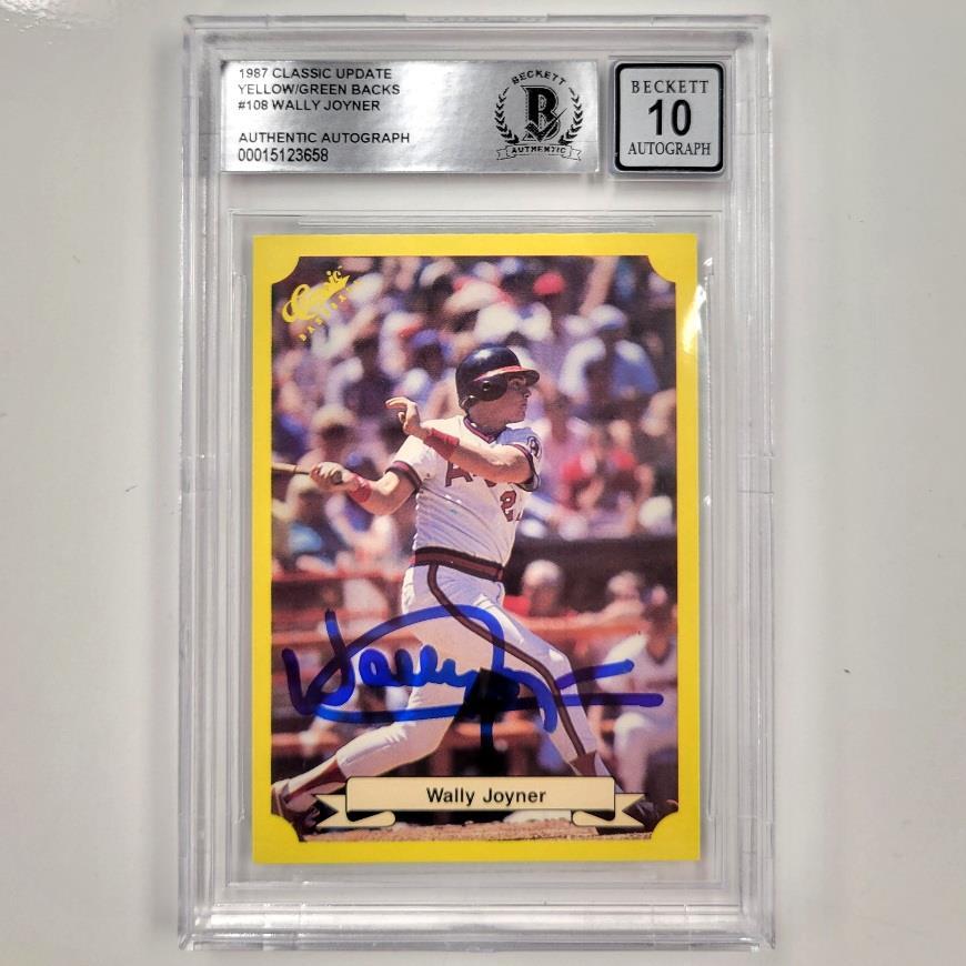 Wally Joyner autograph signed 1987 Classic Update RC rookie card BAS BGS 10 auto