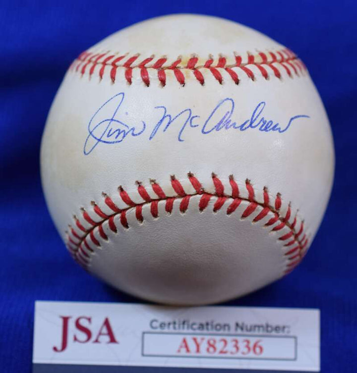 Jim McAndrew JSA COA Autograph National League Signed Baseball