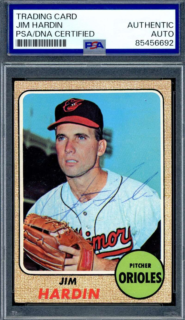 Jim Hardin PSA DNA Vintage Signed 1968 Topps Autograph