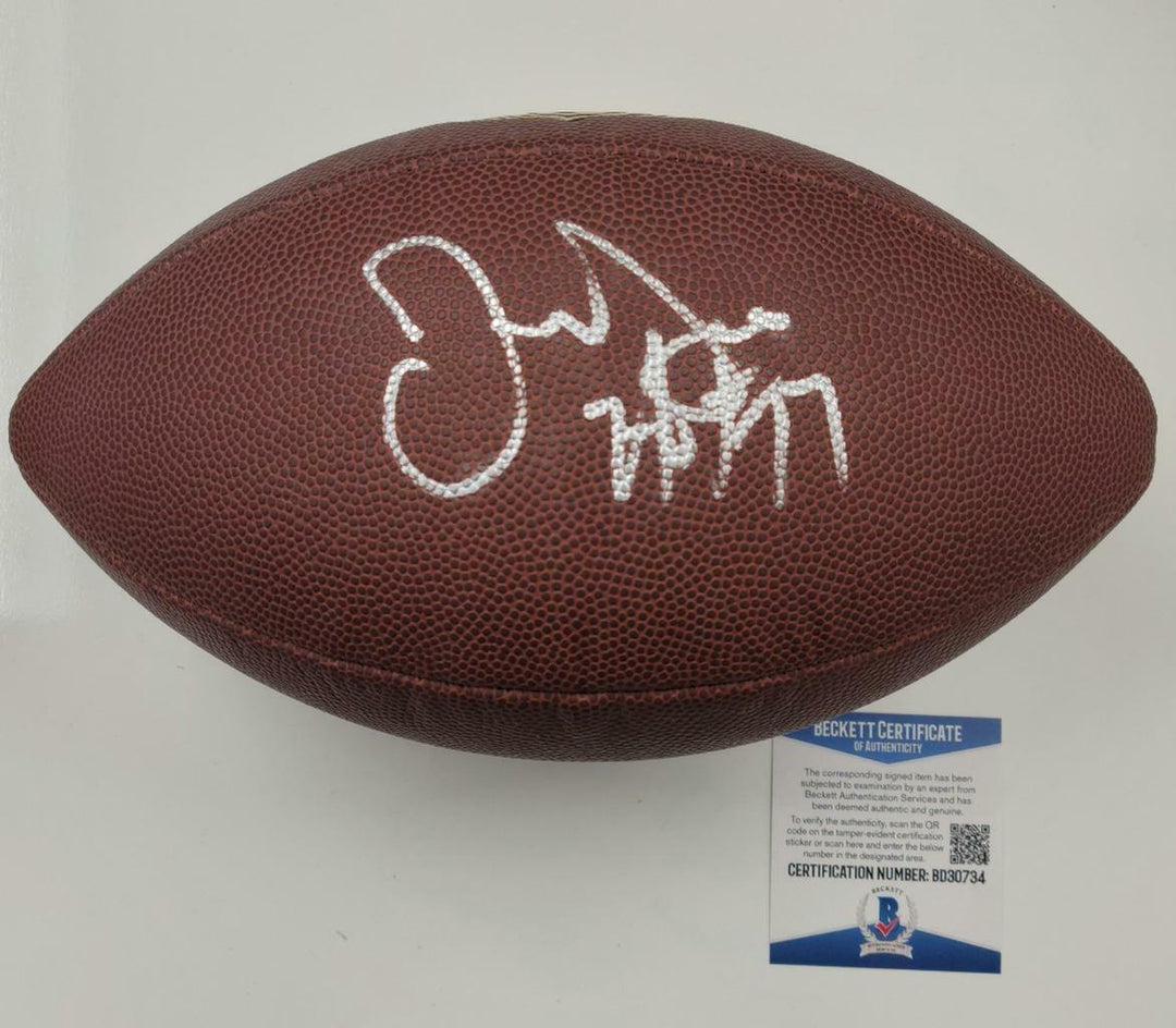 Jerry Jones signed HOF 17 The Duke Replica Football Cowboys (A) Beckett BAS COA