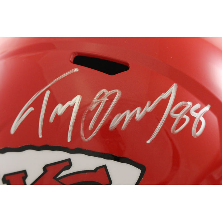 Tony Gonzalez Autographed Kansas City Chiefs F/S Helmet Beckett Witness 56409