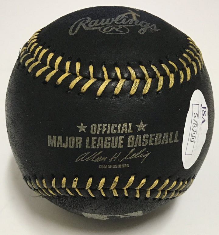 Clint Frazier signed black MLB Baseball Yankees Rookie auto INS #5 pick JSA COA