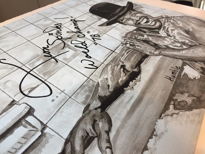 Leon Spinks Signed Original Art Work 1/1 Hand Painting COA Autograph Canvas