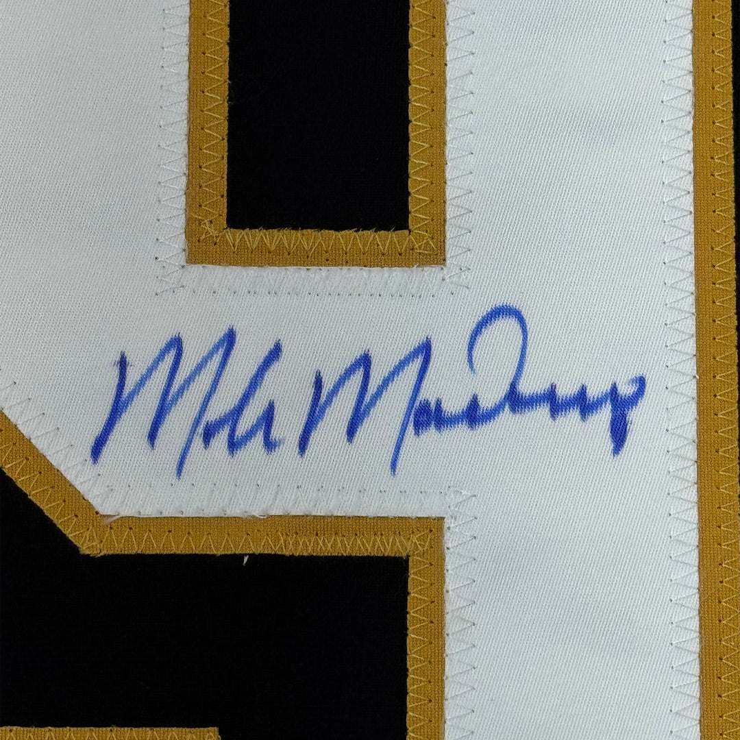FRAMED Autographed/Signed MIKE MODANO 33x42 Dallas Black Jersey BAS COA