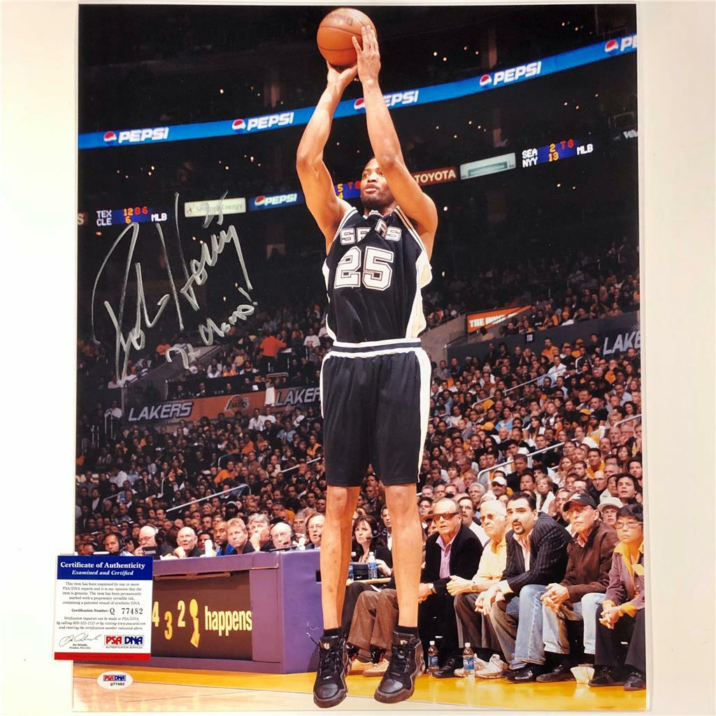 Robert Horry autograph "7x Champ" signed San Antonio Spurs 16x20 Photo PSA COA