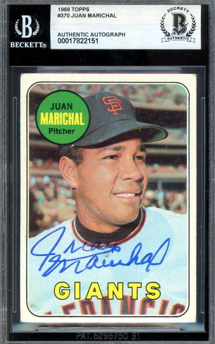 Juan Marichal Beckett BAS Signed 1969 Topps Autograph SF Giants