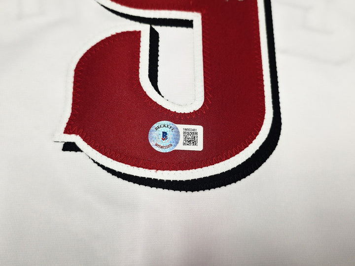 Reds Matt McLain Signed White Jersey "MLB Debut 5/15/23" Beckett Witness
