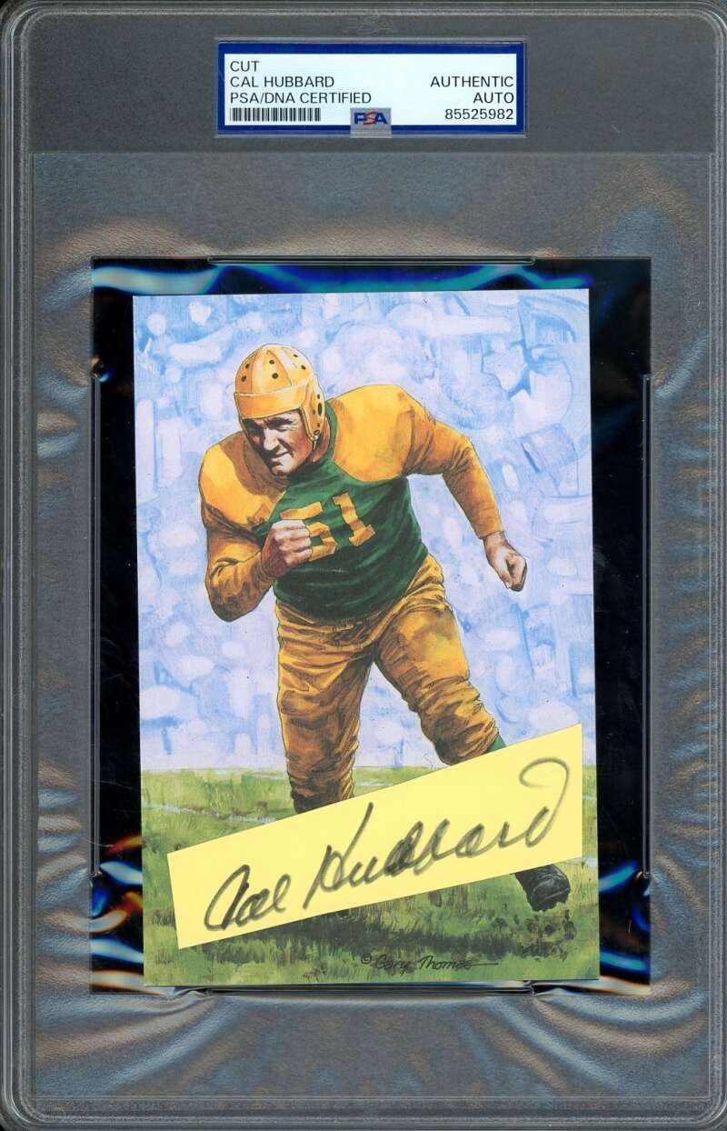 Cal Hubbard PSA DNA Signed Goal Line Art Card Cut GLAC Autograph