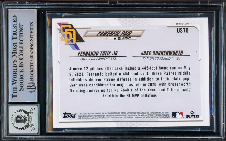 Fernando Tatis Jr. Signed 2021 Topps Update Card US79 Padres Auto 10 Beckett