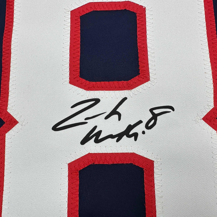 Facsimile Autographed Zach Werenski Columbus Blue Reprint Jersey Size Men's XL