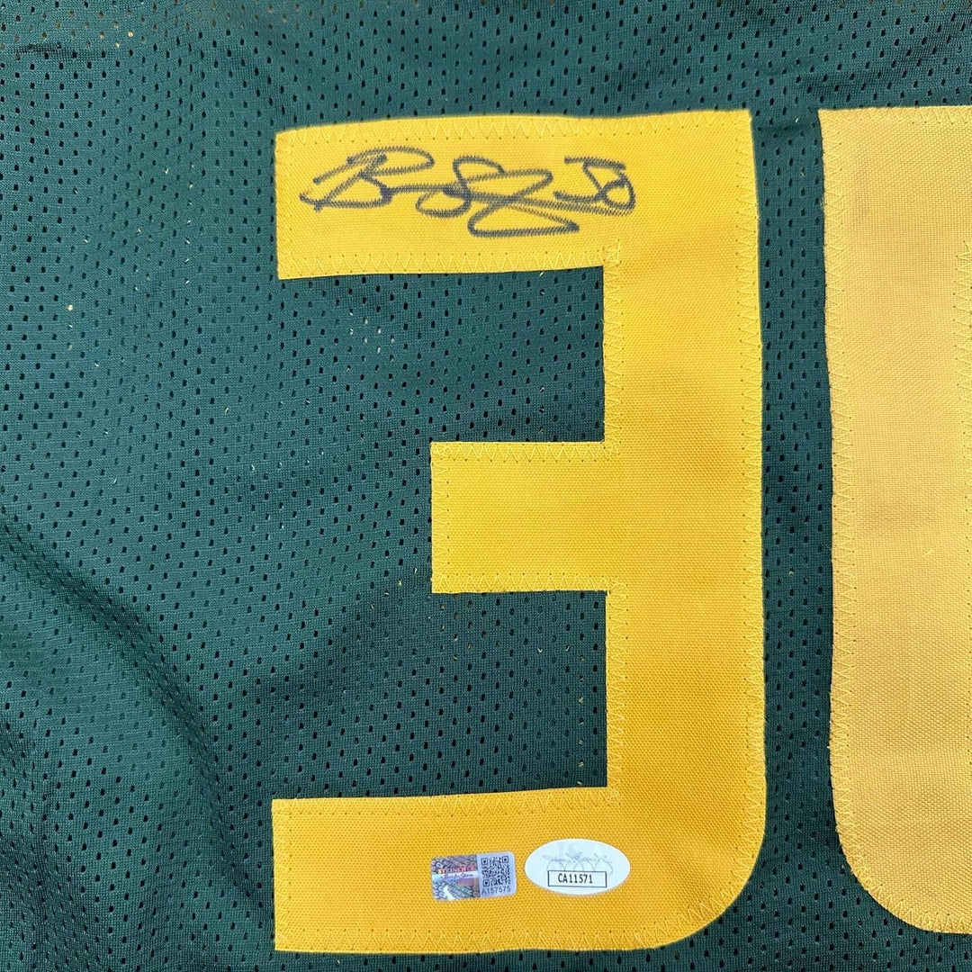 Framed Signed Breanna Stewart 35x39 Seattle Green Jersey JSA COA
