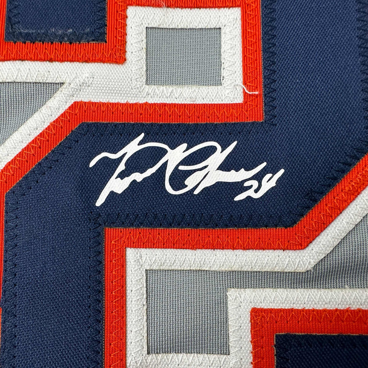 Facsimile Autographed Miguel Cabrera Detroit Grey Reprint Jersey Size Men's XL