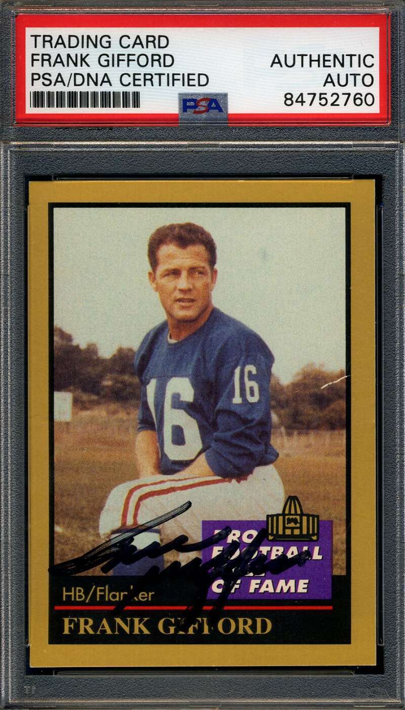 Frank Gifford PSA DNA Signed 1991 Enor HOF Autograph