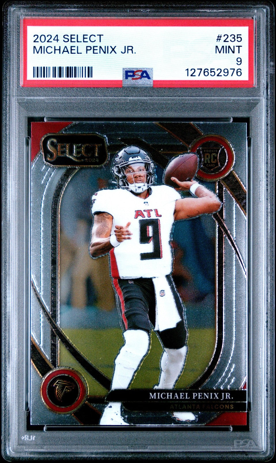 Graded 2024 Panini Select Michael Penix Jr. #235 Rookie RC Card PSA 9