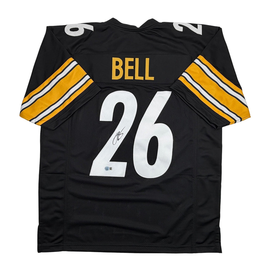 Autographed/Signed Le'Veon LeVeon Bell Pittsburgh Black Jersey Beckett