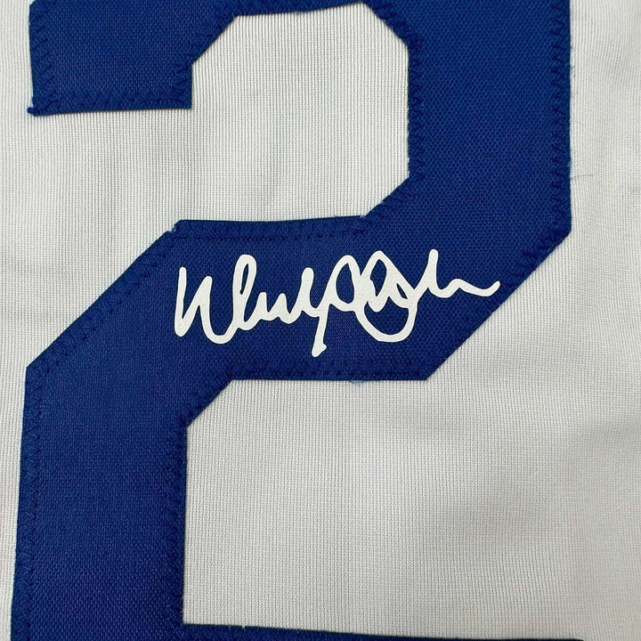 Framed Facsimile Autographed Walker Buehler 33x42 LA White Reprint Laser Jersey