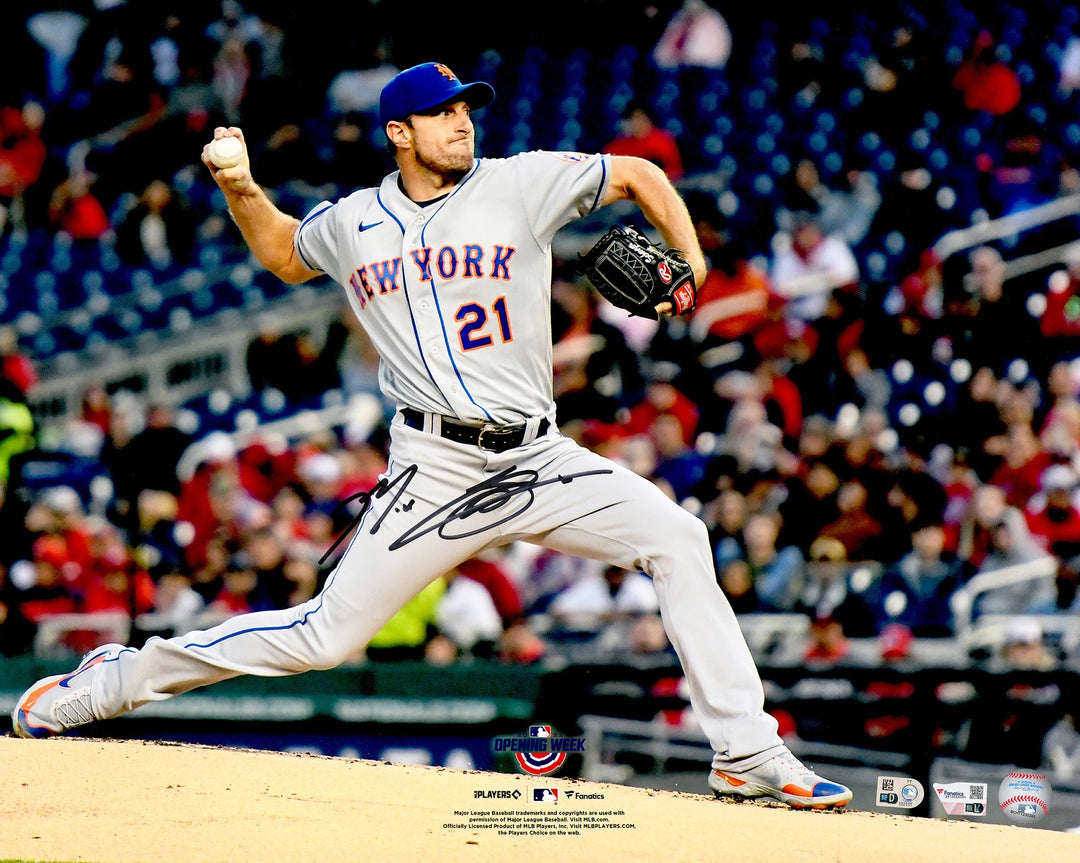Max Scherzer Autographed Signed 16x20 Photo New York Mets Fanatics & MLB Holo