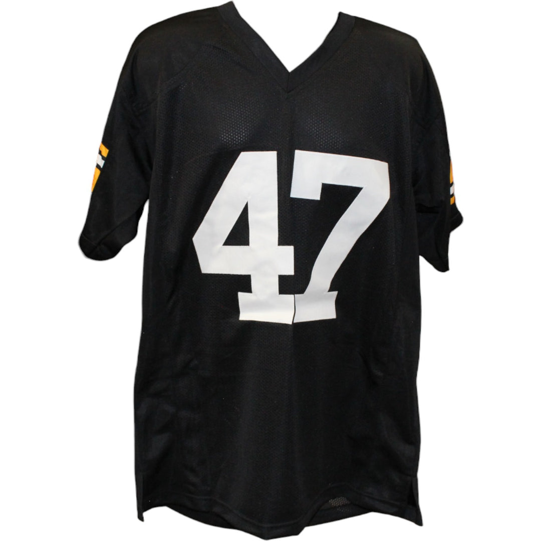 Mel Blount Autographed Pro Style Sz XL Black Jersey Beckett Witness 54621