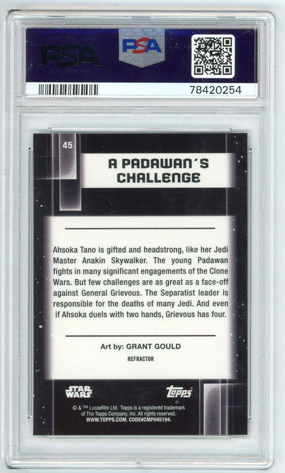 Padawan's Challenge 2021 Star Wars Galaxy Refractor #45 PSA 10