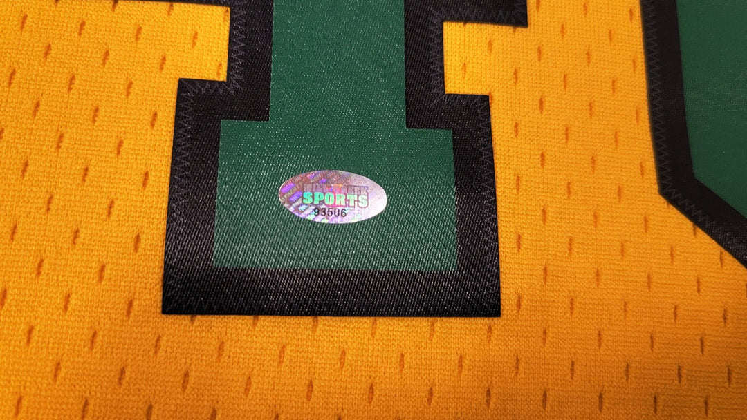 Supersonics Shawn Kemp Auto 1994-95 Mitchell & Ness Hardwood Classics Yellow