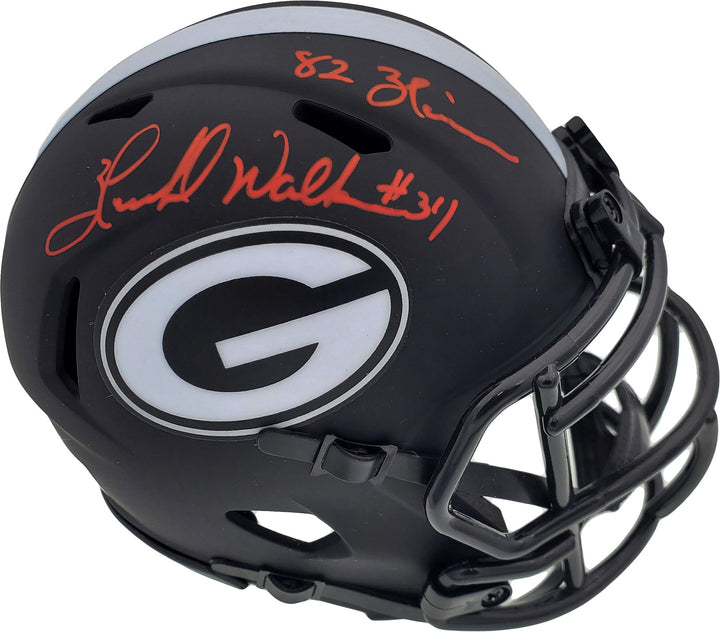 Herschel Walker Signed Georgia Bulldogs Eclipse Black Speed Mini Helmet Beckett