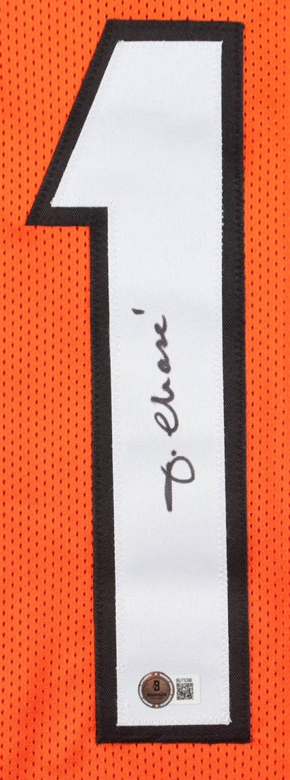 Ja'Marr Chase Cincinnati Signed Orange Pro-Cut Football Jersey BAS