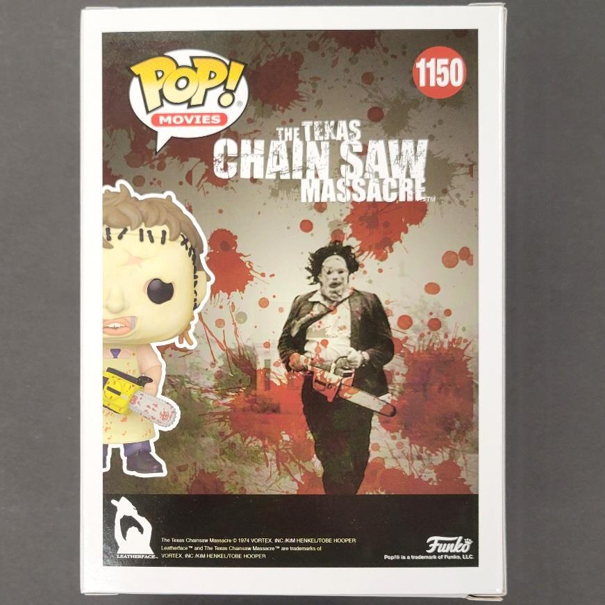 Bob Elmore signed Leatherface Funko Pop Inscription autograph Beckett BAS WIT