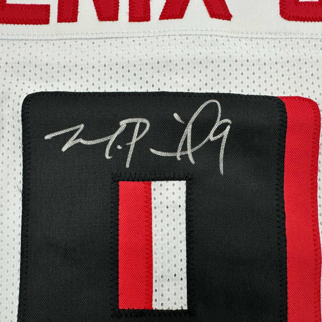 Autographed/Signed Michael Penix Jr. Atlanta White Jersey Beckett BAS COA