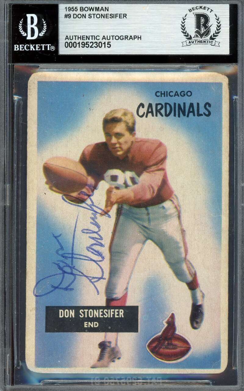 Don Stonesifer Beckett BAS Signed 1955 Bowman Autograph