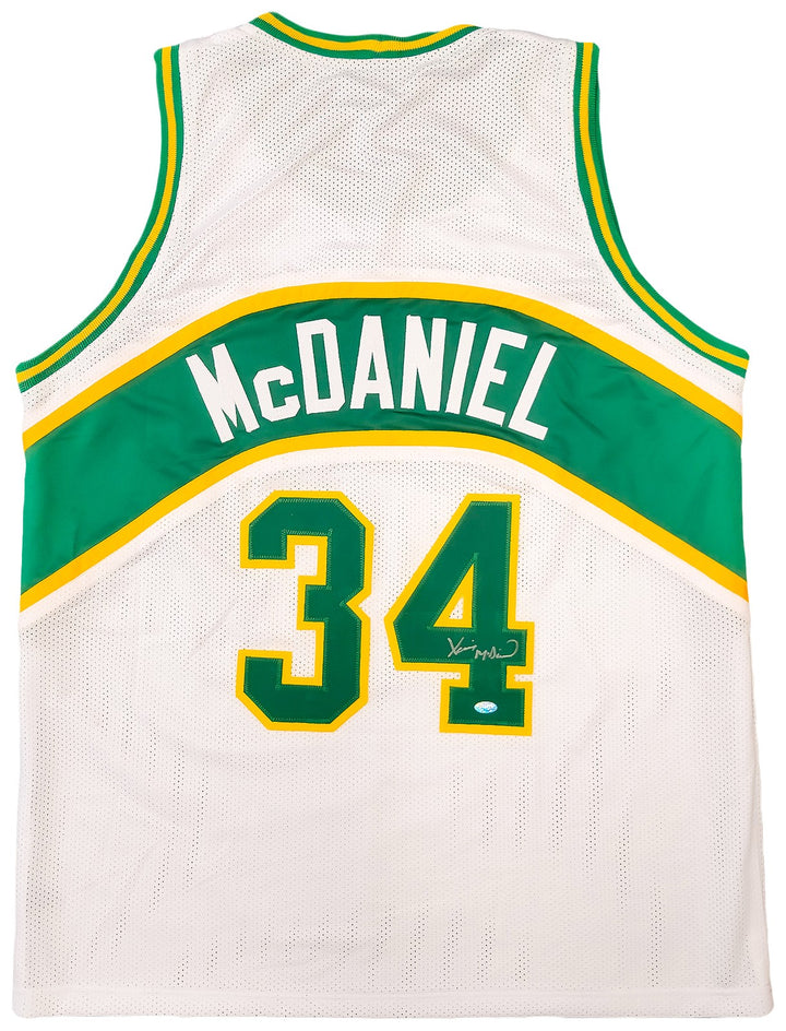 Seattle Supersonics Xavier McDaniel Autographed Signed White Jersey MCS Holo