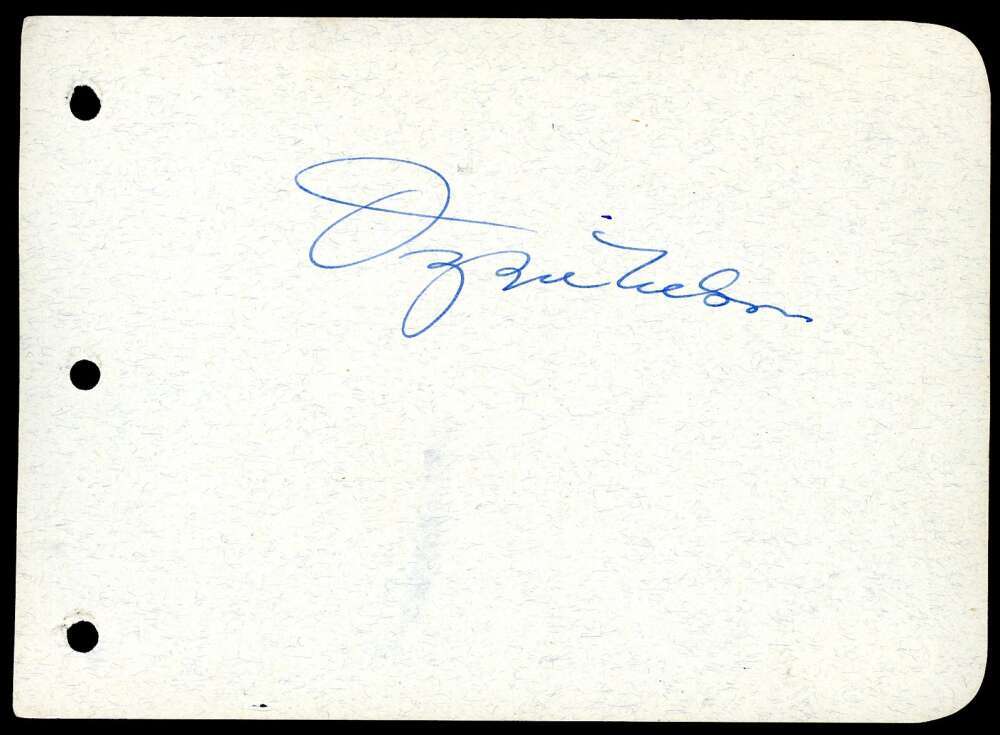 Ozzie Nelson JSA Coa Signed Album Page Autograph
